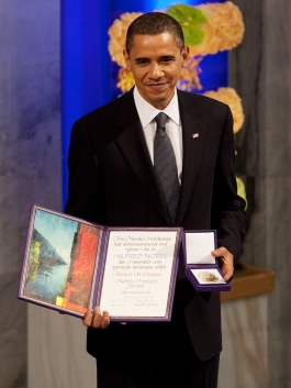 اوباما به عنوان برنده جایزه صلح نوبل به دنبال حمله نظامی به سوریه است!